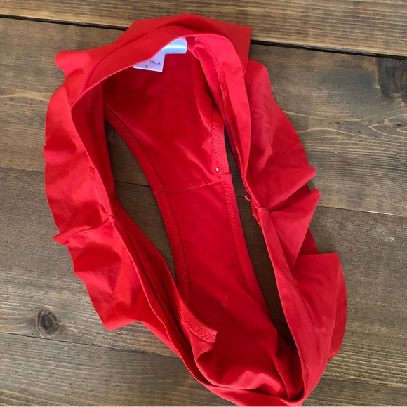 Zingara Red Ruffle Low Rise Bikini Bottoms - Picture 9 of 9